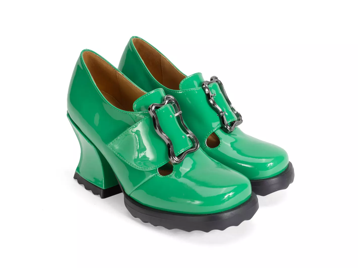 John Fluevog Sosta Talon Charles IX Avec Boucle