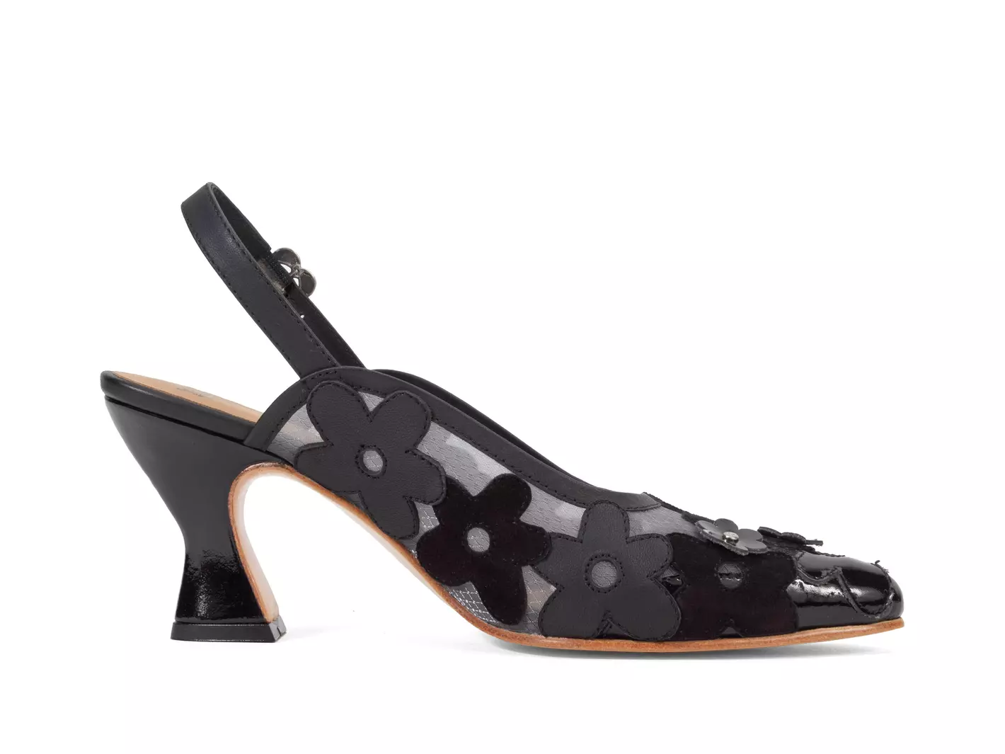 John Fluevog Kiernan Talon En Filet à Bride Arrière Avec Appliqué