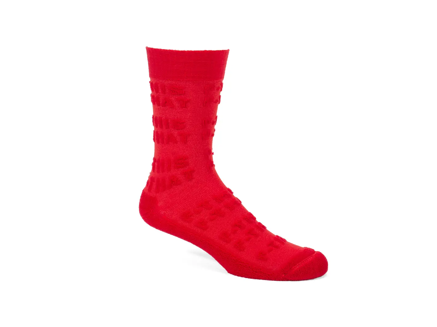 john fluevog Leo Chaussette à lettres texturées en relief