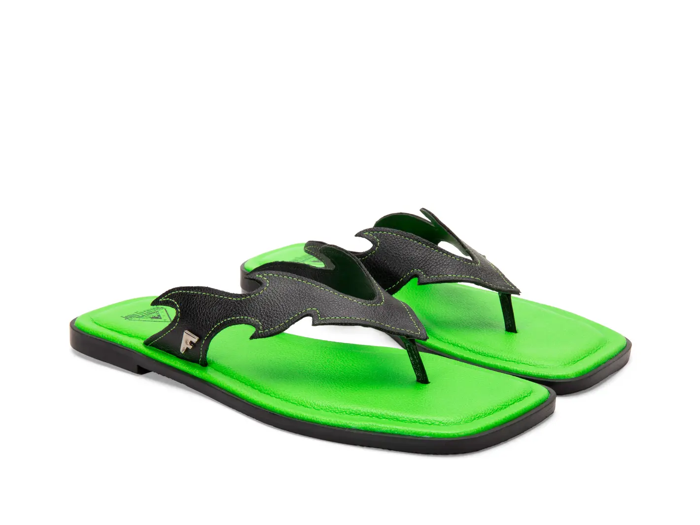 John Fluevog Lounger Lizard Sandale Audacieuse à Talon Taquet