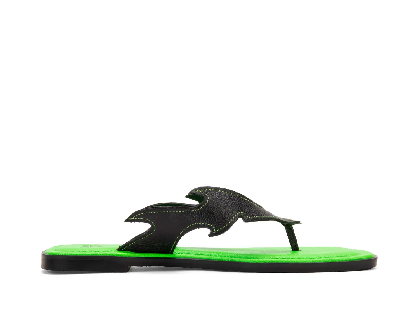 John Fluevog Lounger Lizard Sandale Audacieuse à Talon Taquet