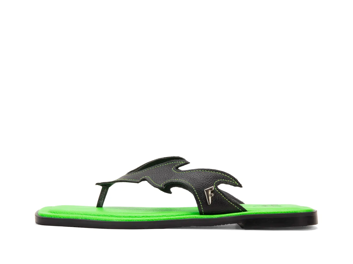 john fluevog Lounger Lizard Sandale audacieuse à talon taquet