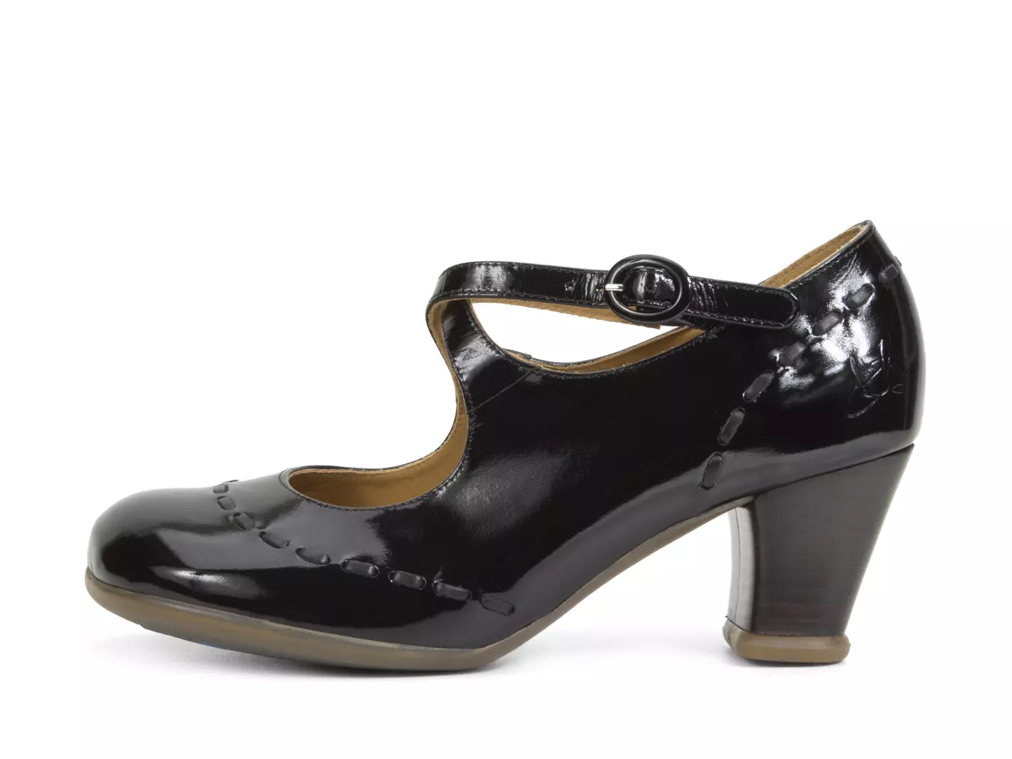 john fluevog Malibran Talon Charles IX à courroies croisées