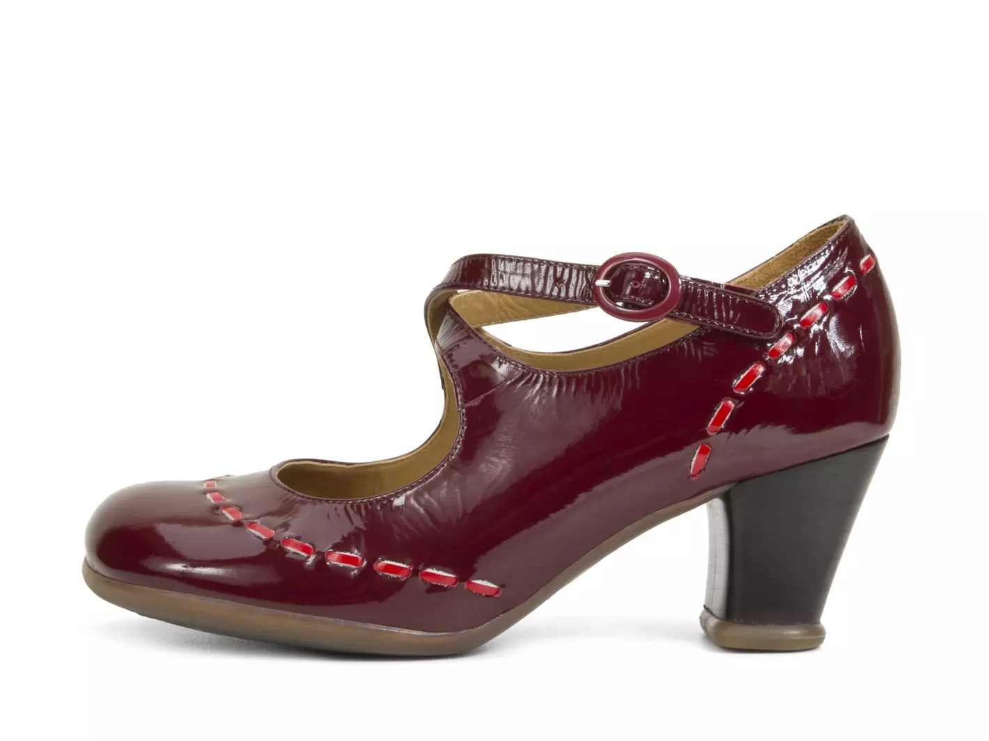 john fluevog Malibran Talon Charles IX à courroies croisées