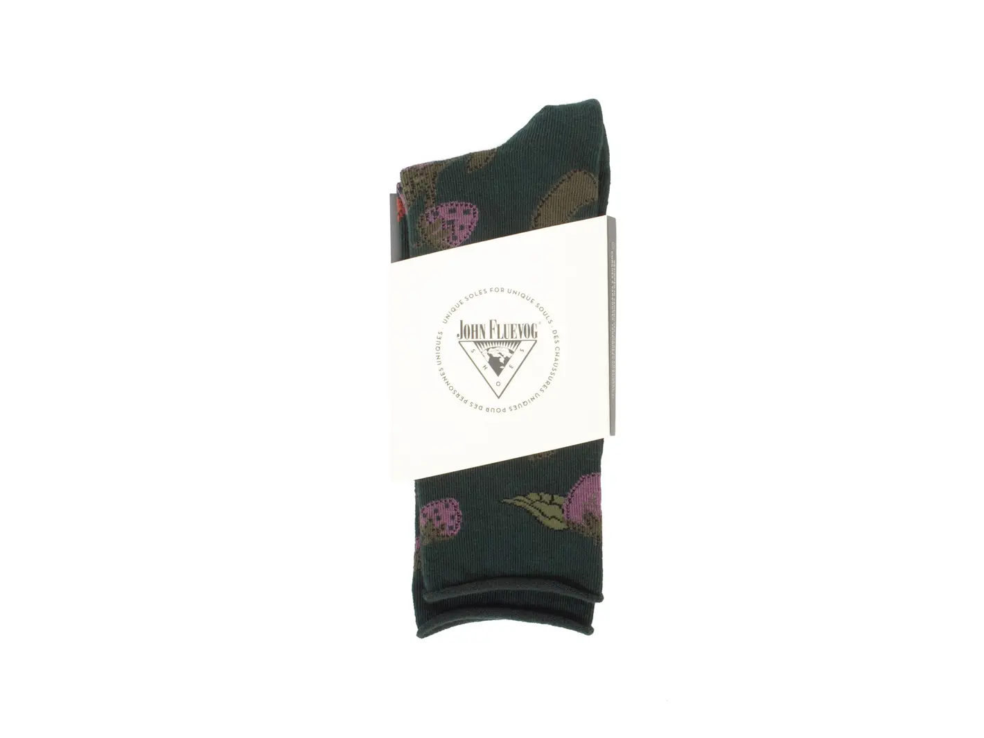 John Fluevog Neko Vog Socks Chaussette à Motif De Fraises Et Champignons