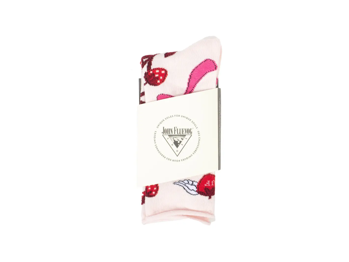 John Fluevog Neko Vog Socks Chaussette à Motif De Fraises Et Champignons