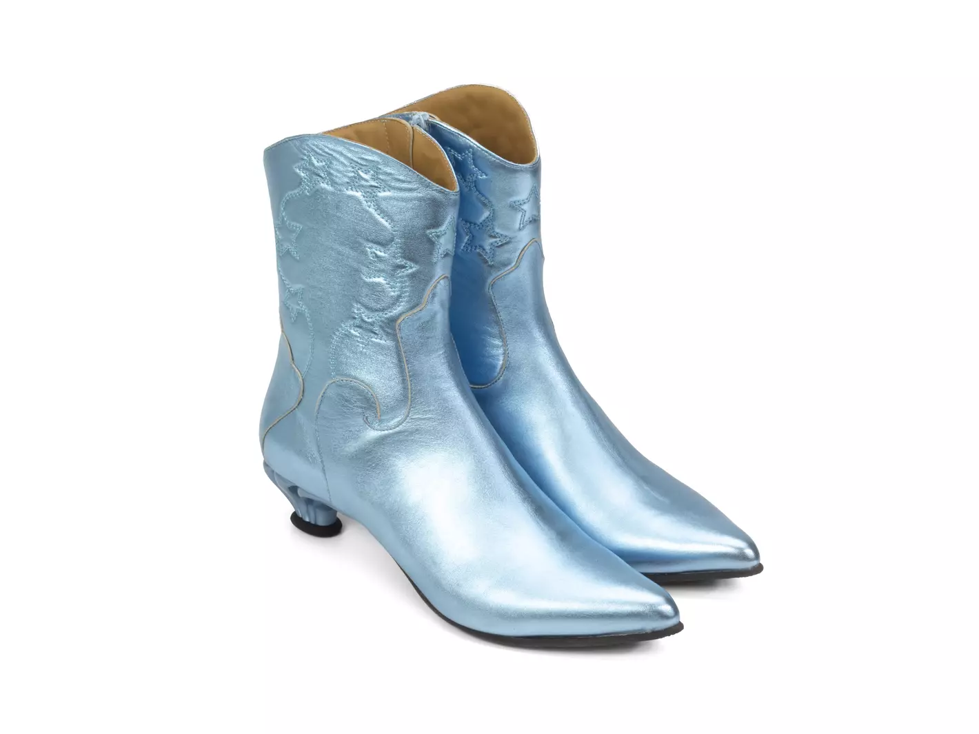 John Fluevog Noctiluca Bottillon Western Avec Fermeture à Glissière