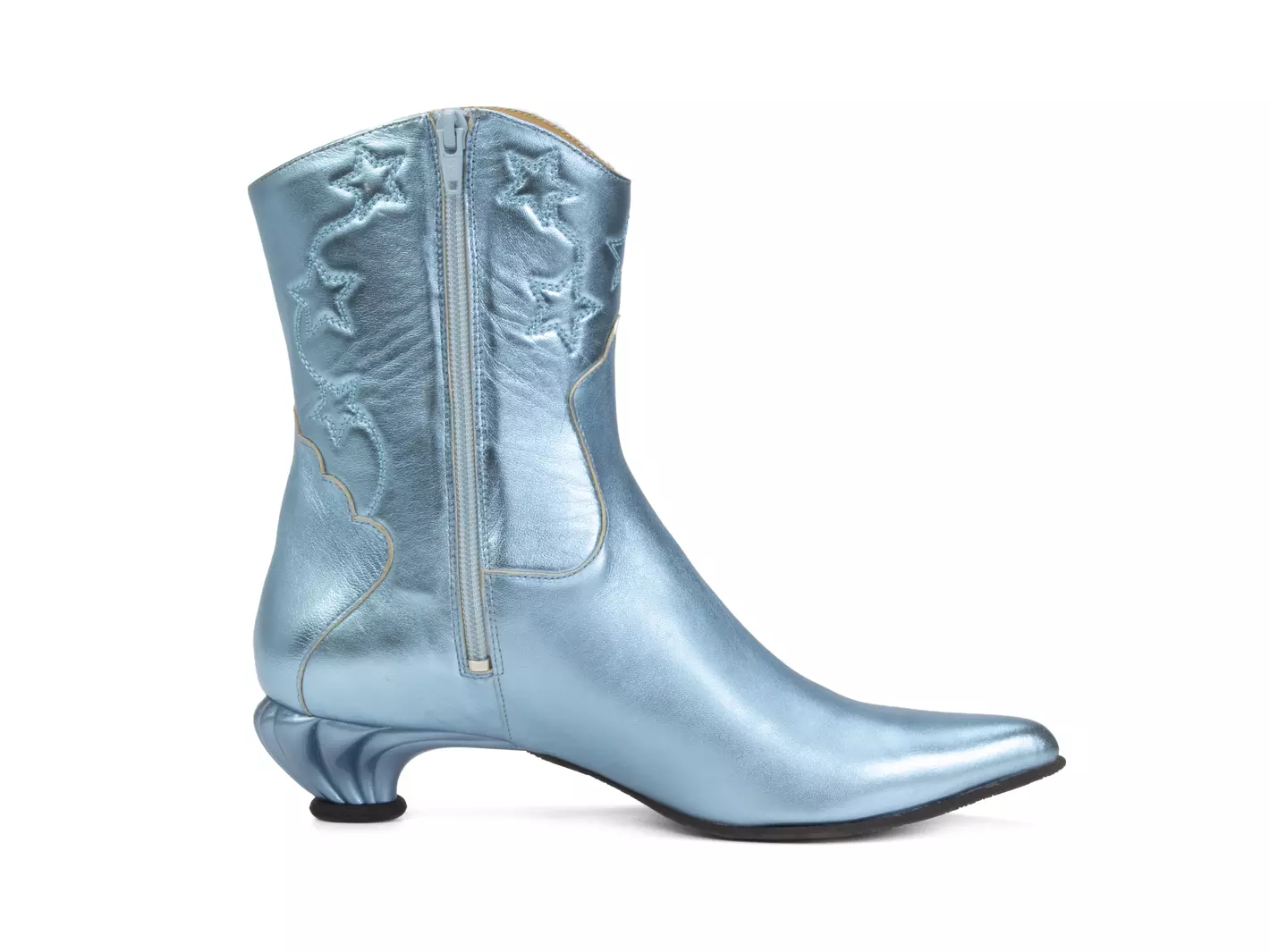 John Fluevog Noctiluca Bottillon Western Avec Fermeture à Glissière