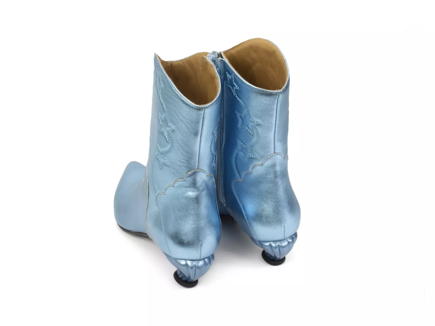 John Fluevog Noctiluca Bottillon Western Avec Fermeture à Glissière