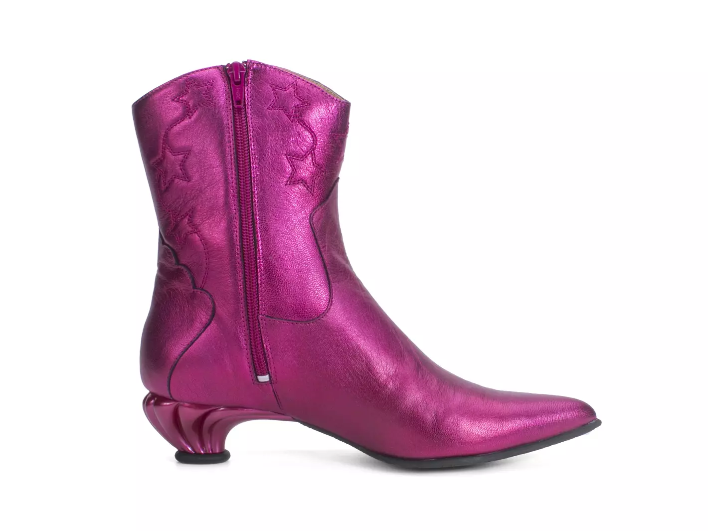 John Fluevog Noctiluca Bottillon Western Avec Fermeture à Glissière