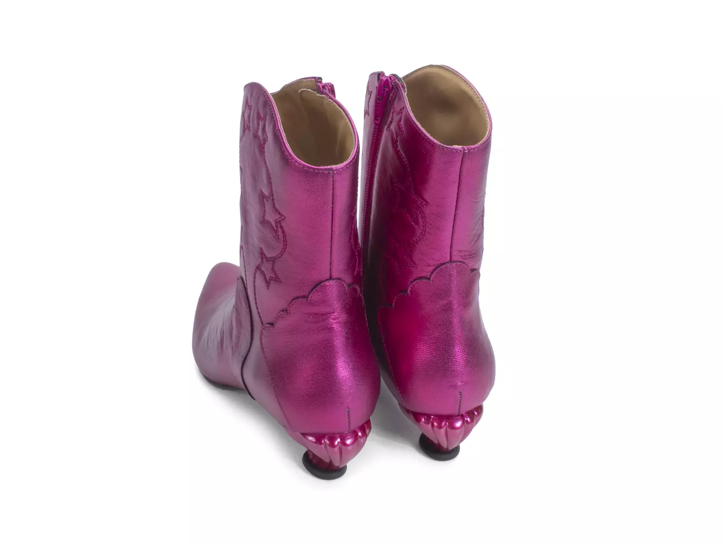 John Fluevog Noctiluca Bottillon Western Avec Fermeture à Glissière