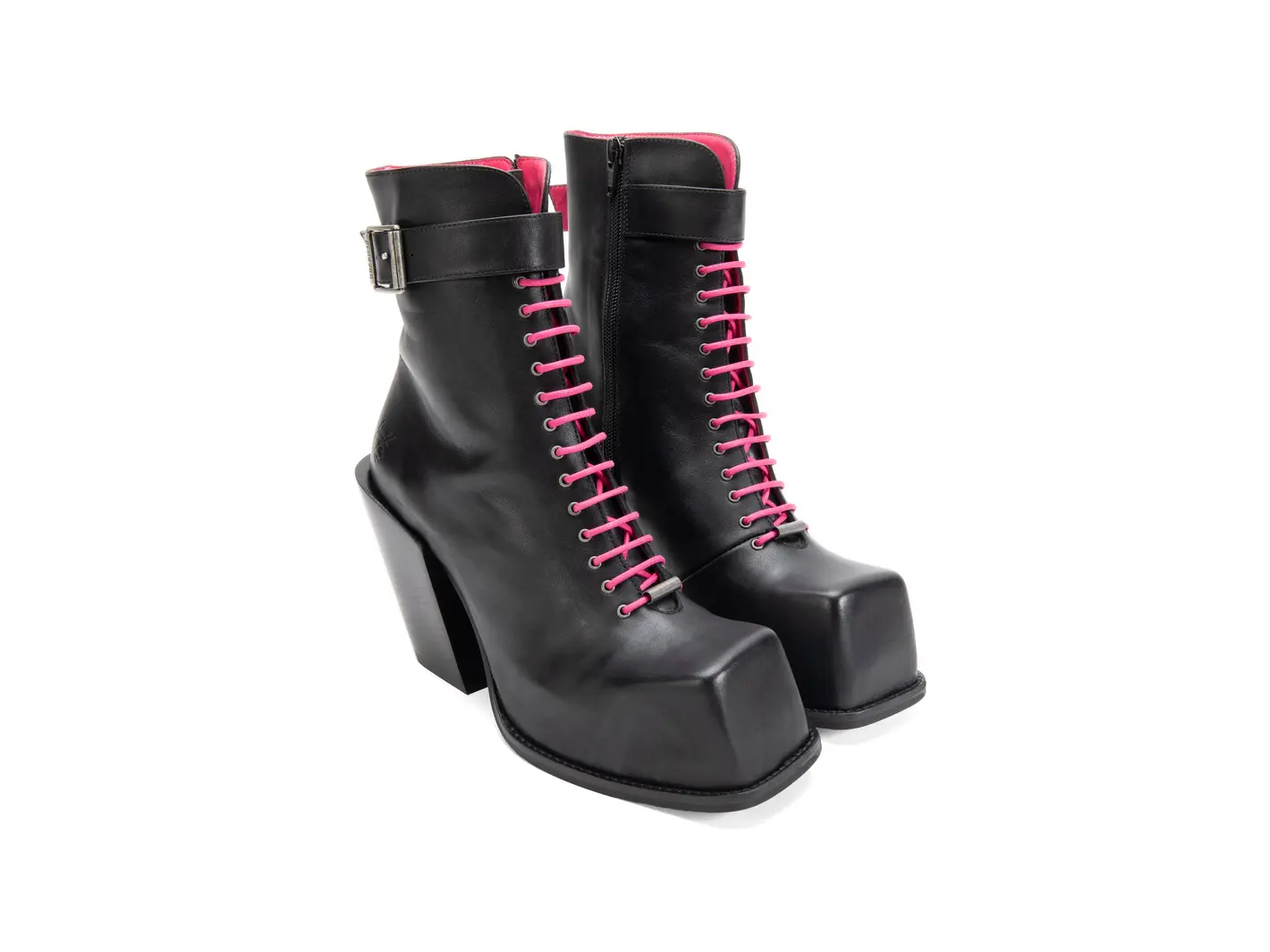 John Fluevog Olivia Bottillon Lacé Avec Fermeture à Glissière