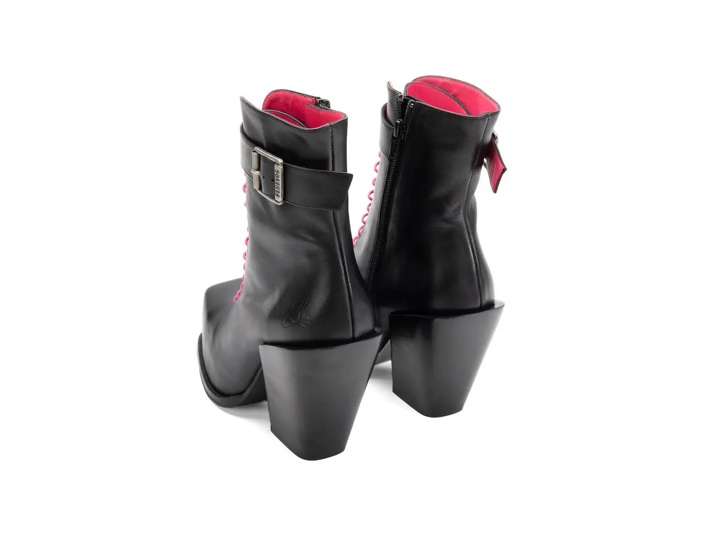 John Fluevog Olivia Bottillon Lacé Avec Fermeture à Glissière