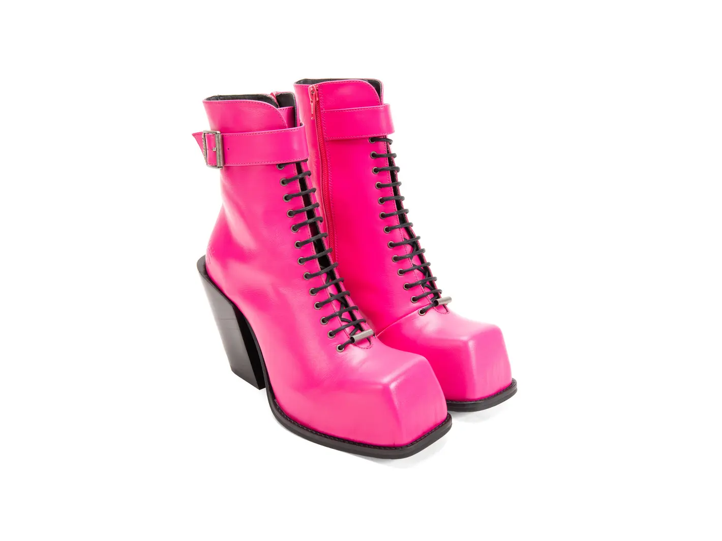 John Fluevog Olivia Bottillon Lacé Avec Fermeture à Glissière