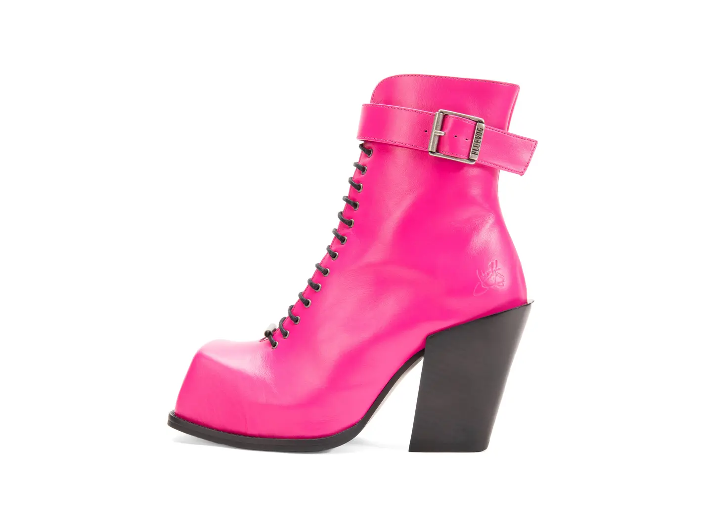 john fluevog Olivia Bottillon lacé avec fermeture à glissière