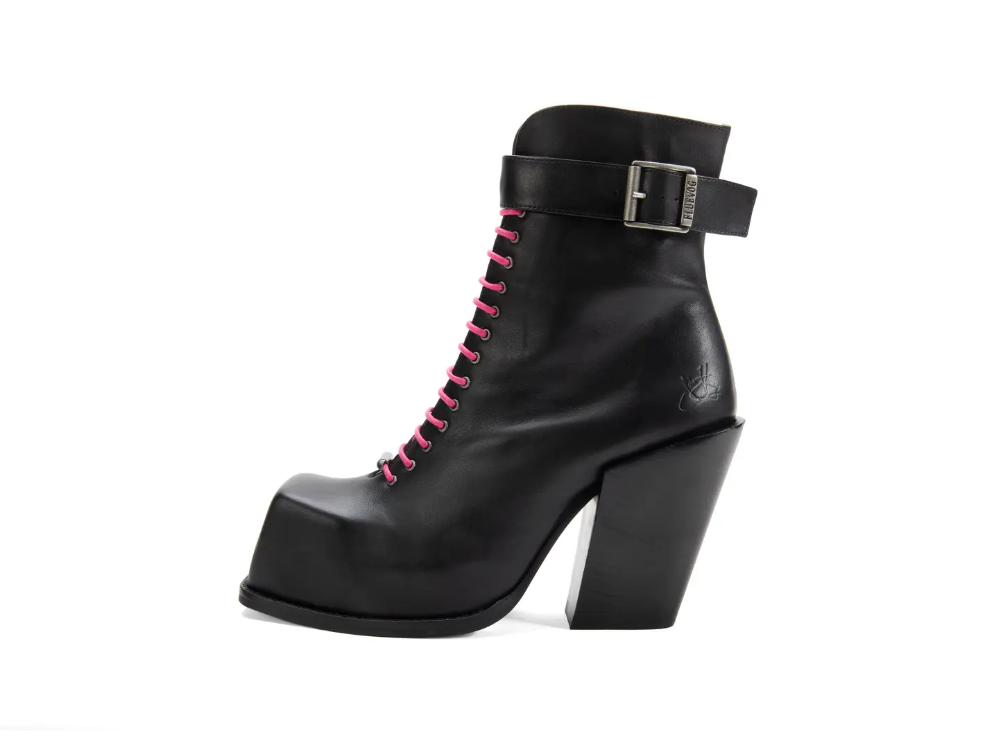 john fluevog Olivia Bottillon lacé avec fermeture à glissière