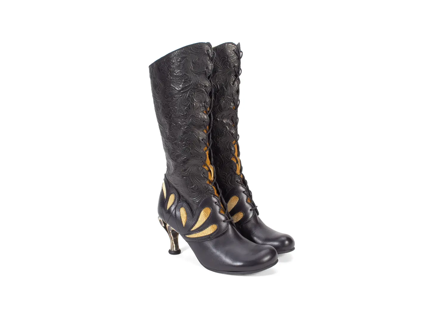 John Fluevog Parallax Botte Haute à Lacets élégante