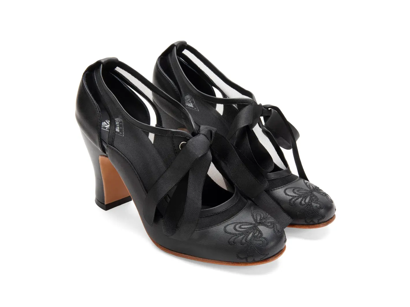 John Fluevog Revelation Vintage Lace-Up Mary Jane Heels