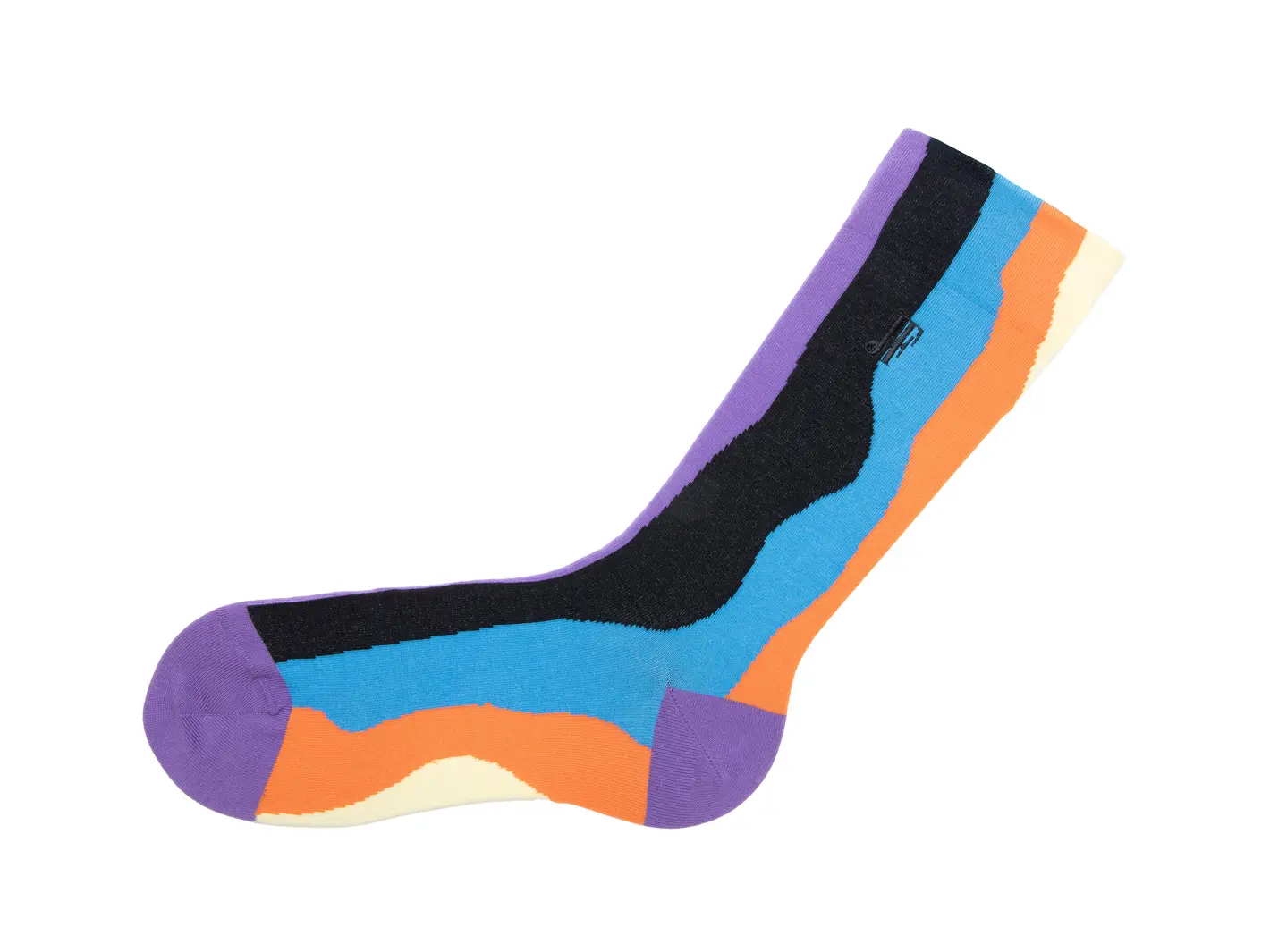 John Fluevog Rogue Vog Socks Chaussette à Ligne Sinueuse Colorée