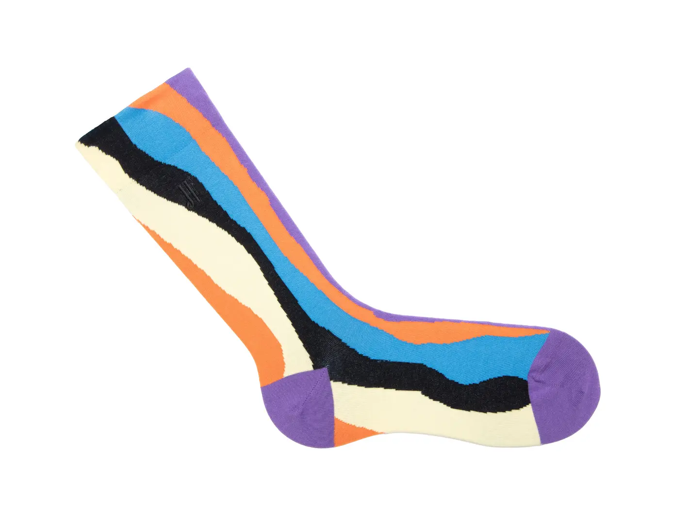 John Fluevog Rogue Vog Socks Chaussette à Ligne Sinueuse Colorée