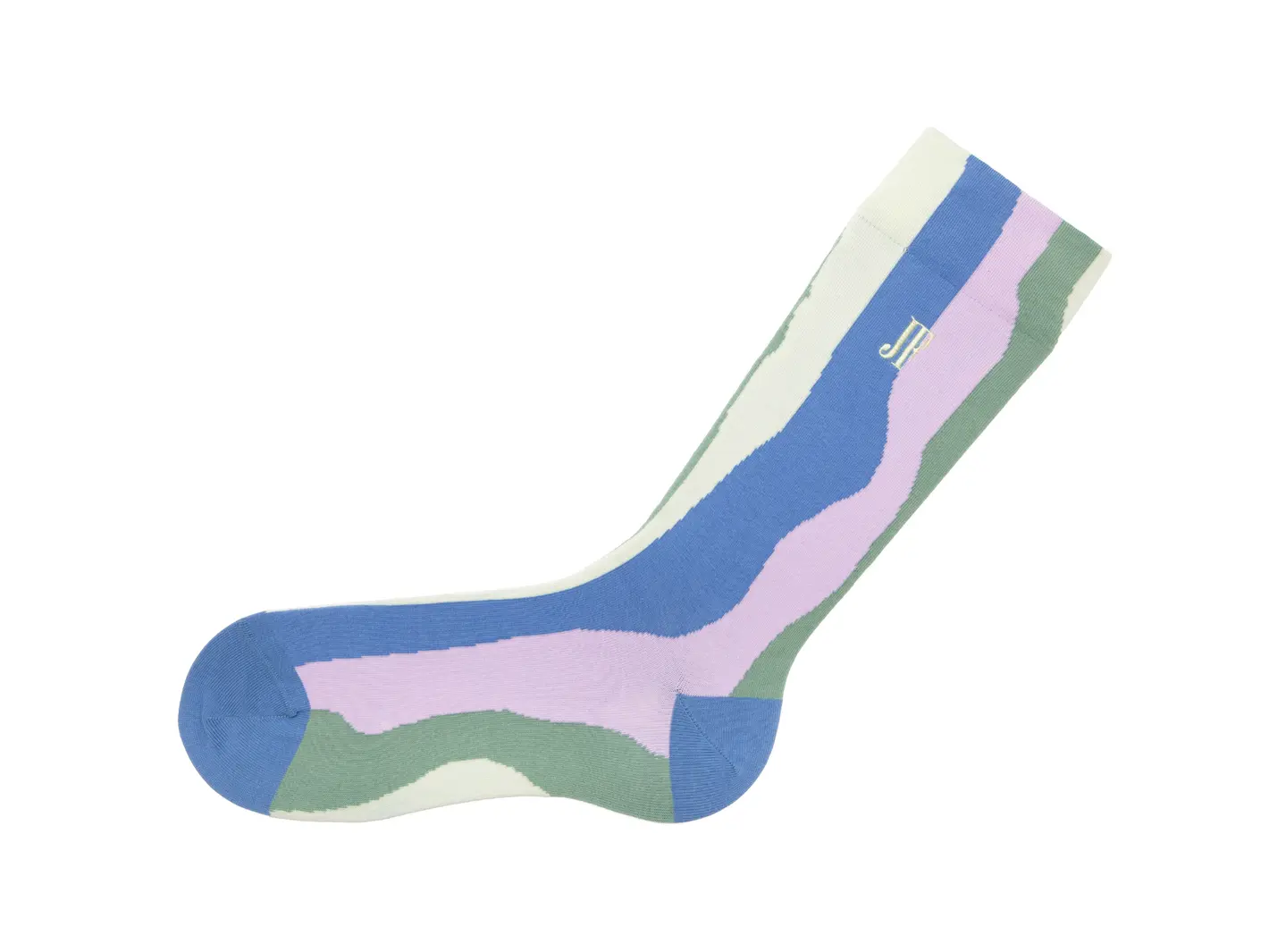 John Fluevog Rogue Vog Socks Chaussette à Ligne Sinueuse Colorée