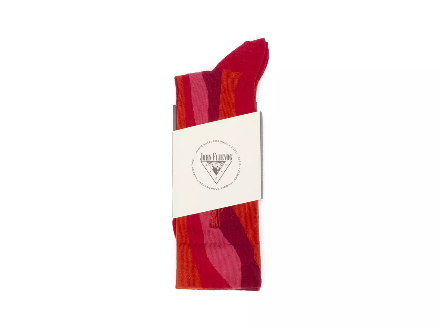 John Fluevog Rogue Vog Socks Chaussette à Ligne Sinueuse Colorée