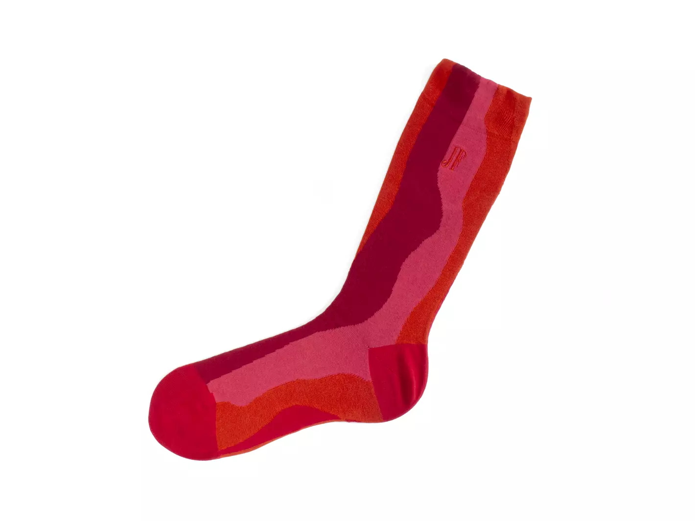 John Fluevog Rogue Vog Socks Chaussette à Ligne Sinueuse Colorée