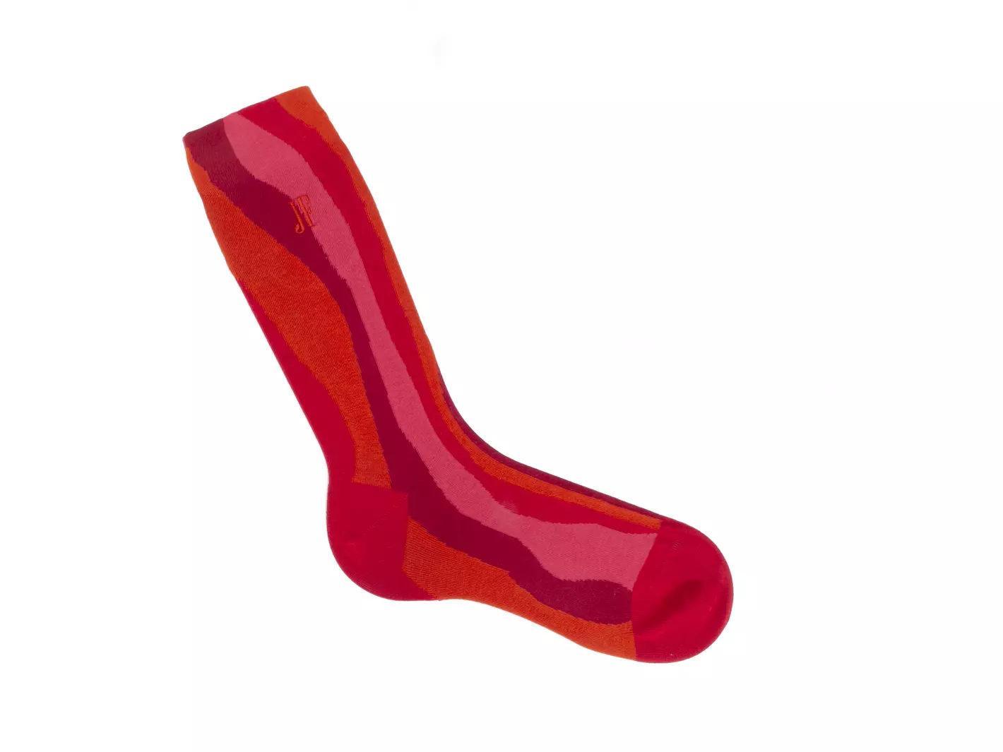 John Fluevog Rogue Vog Socks Chaussette à Ligne Sinueuse Colorée