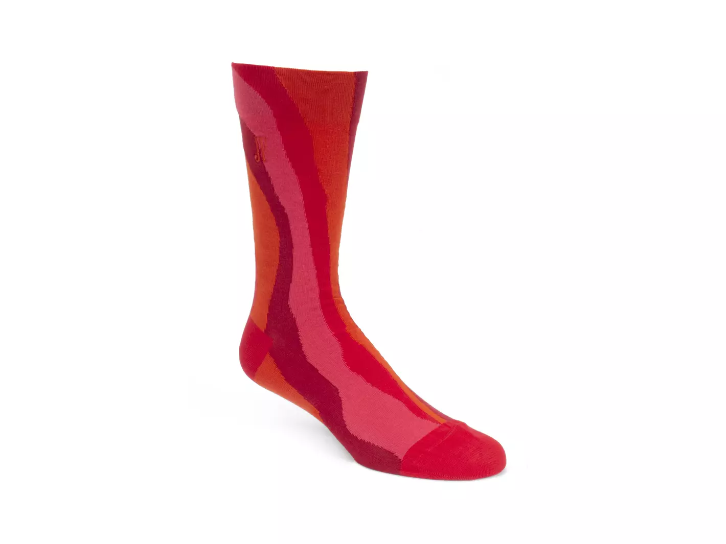 john fluevog Rogue Vog Socks Chaussette à ligne sinueuse colorée