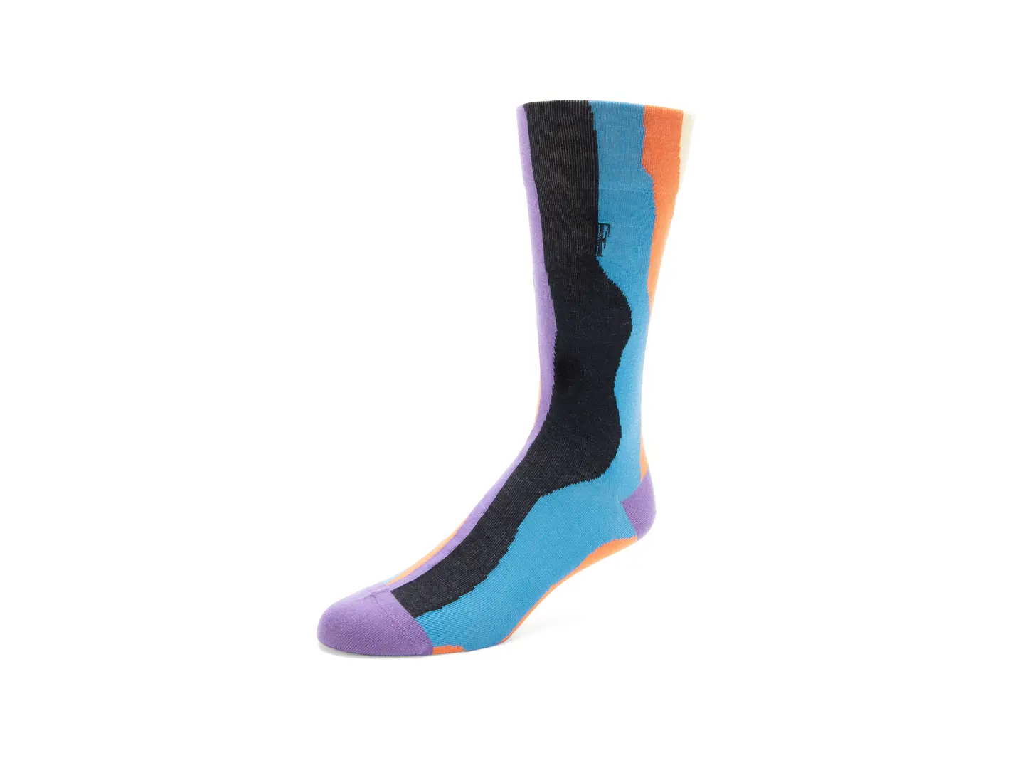 john fluevog Rogue Vog Socks Chaussette à ligne sinueuse colorée