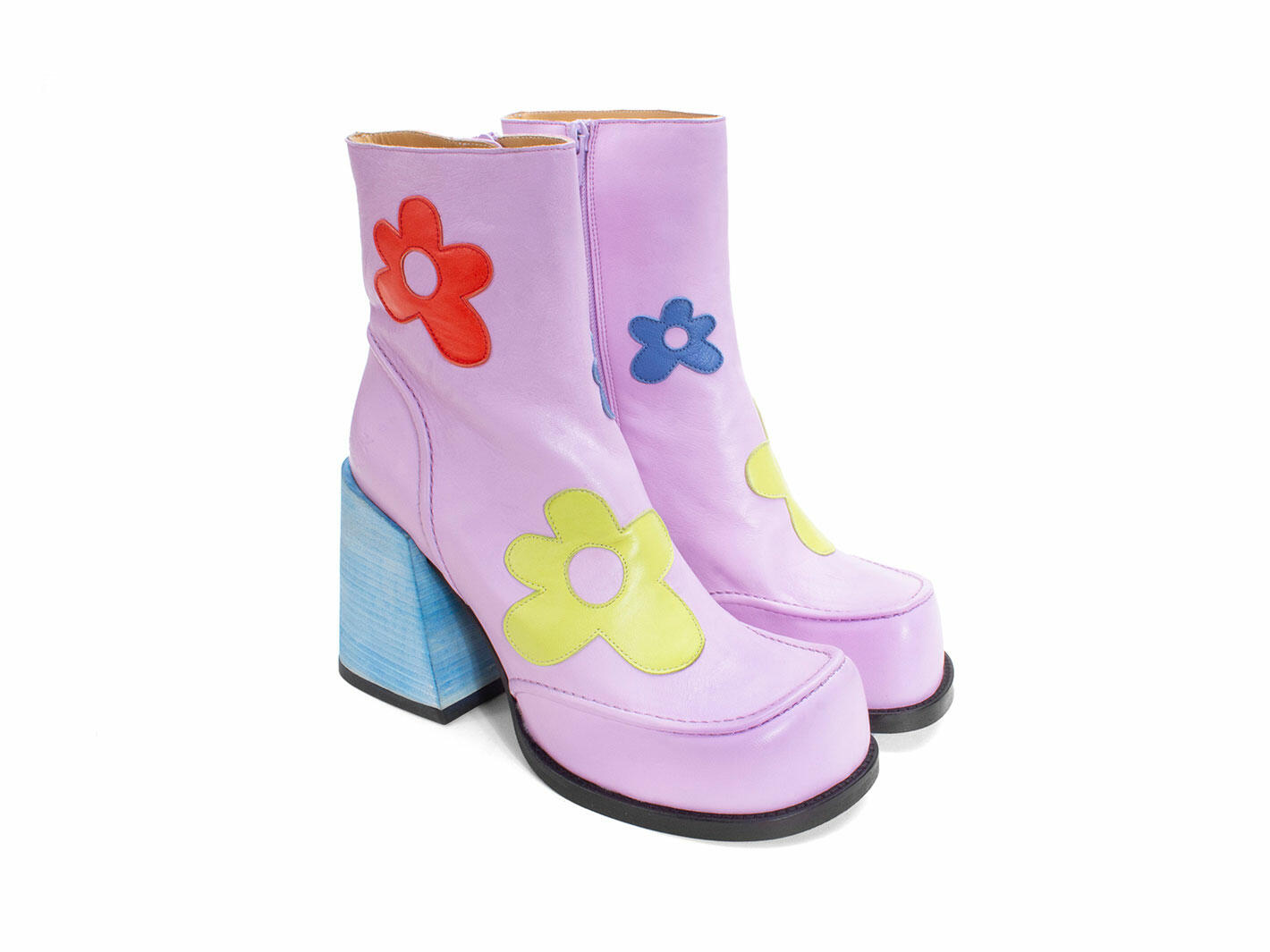 John Fluevog Rory Bottillon Fleuri à Fermeture à Glissière