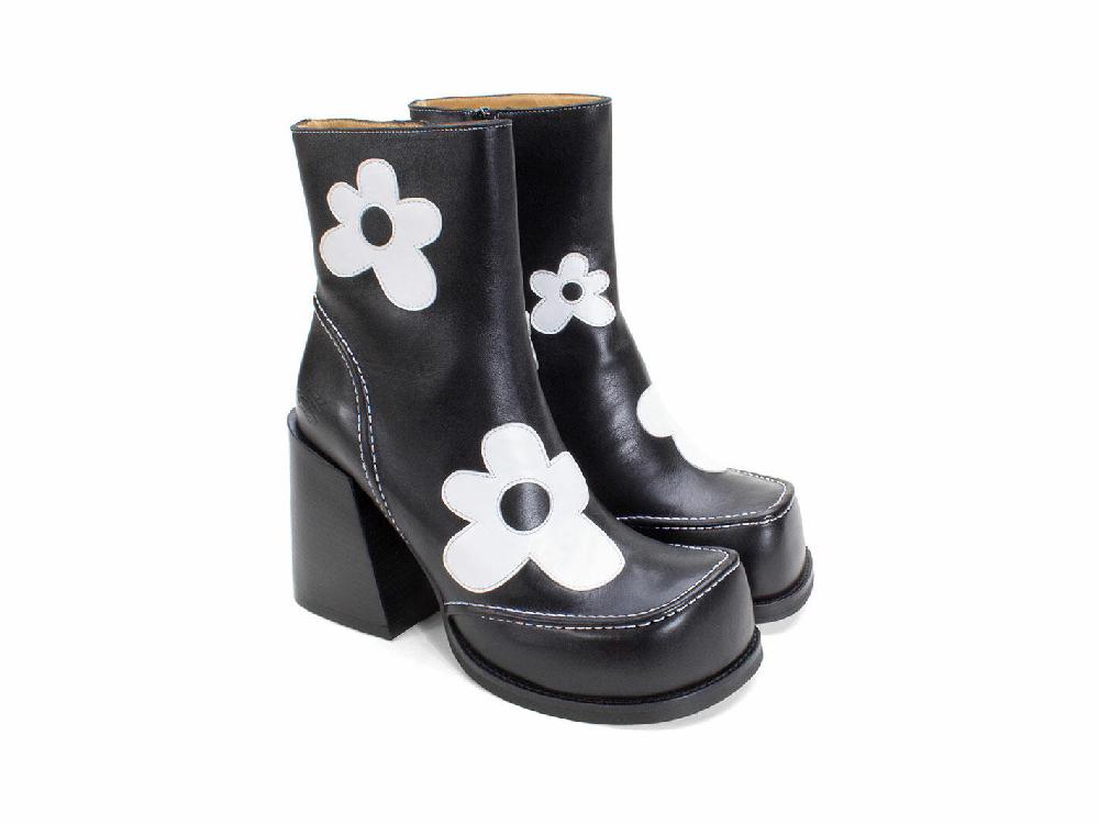 John Fluevog Rory Bottillon Fleuri à Fermeture à Glissière