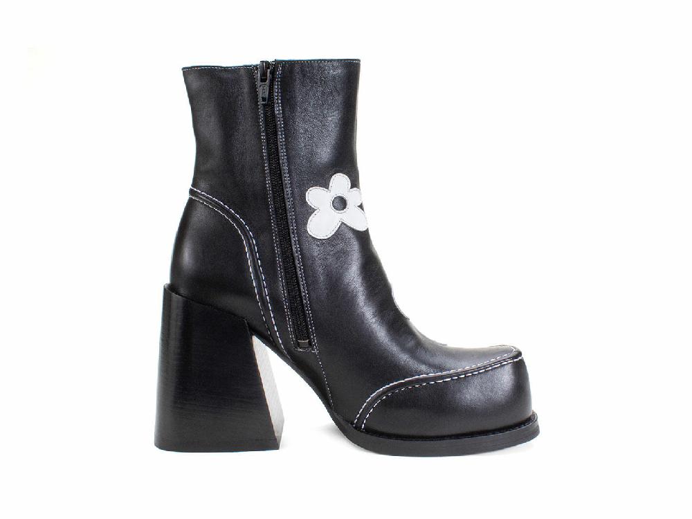 John Fluevog Rory Bottillon Fleuri à Fermeture à Glissière