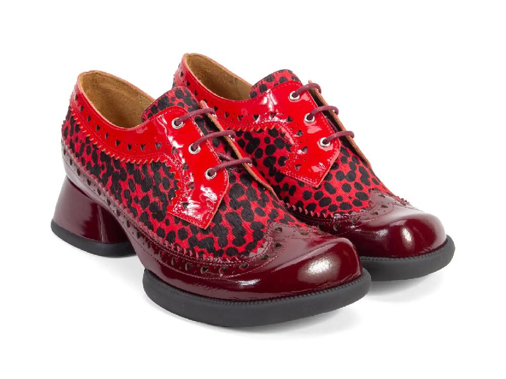 John Fluevog Rosamund Lace-Up Heels With Brogue Hearts