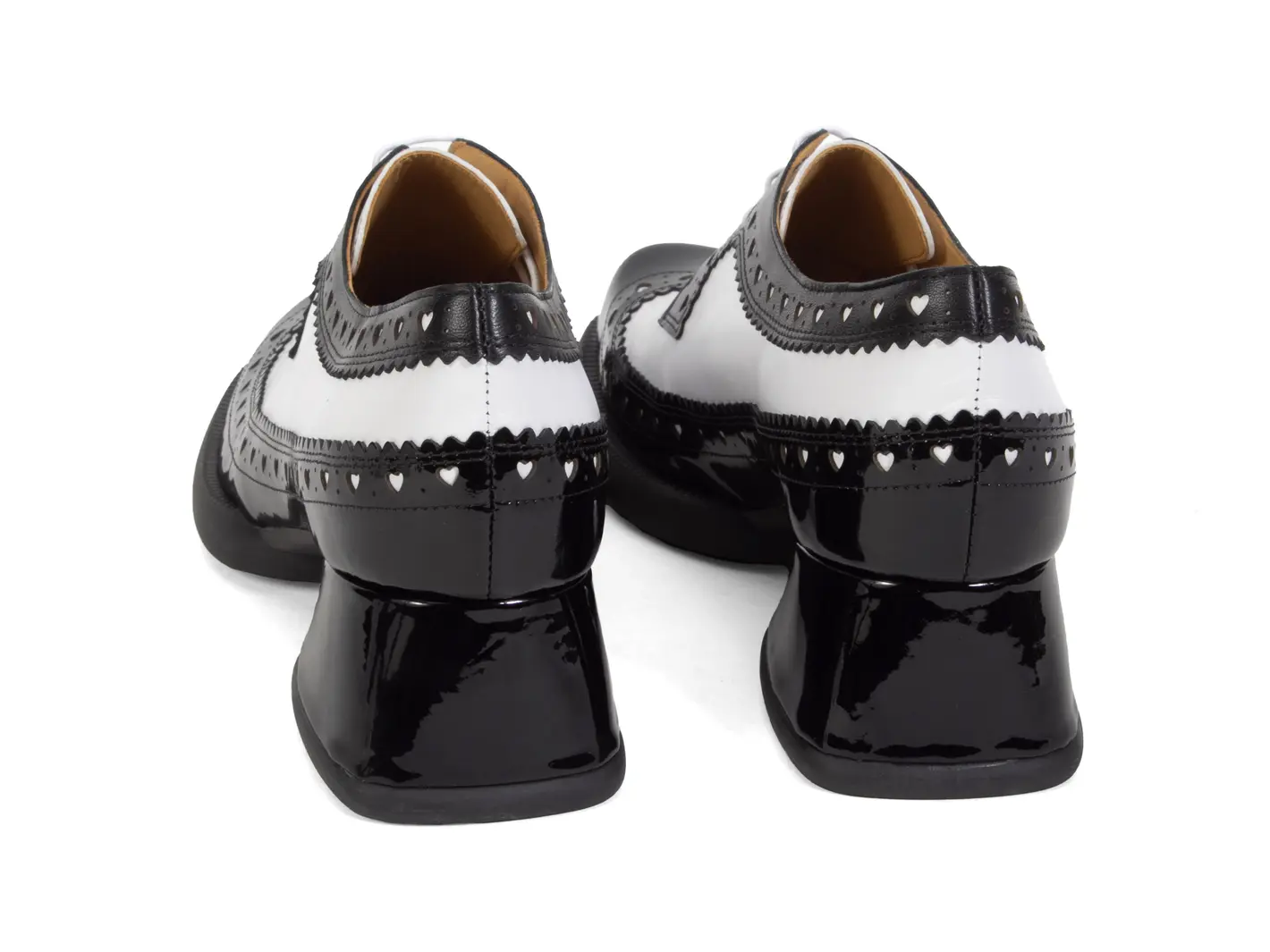 John Fluevog Rosamund Lace-Up Heels With Brogue Hearts