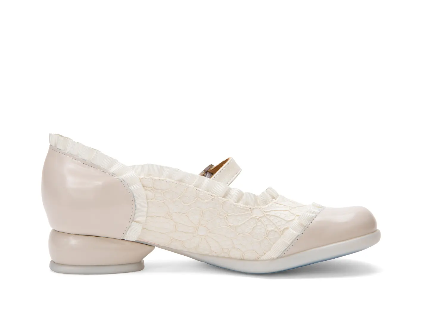 John Fluevog Sandz Charles IX Avec Surpiqûre Et Volants