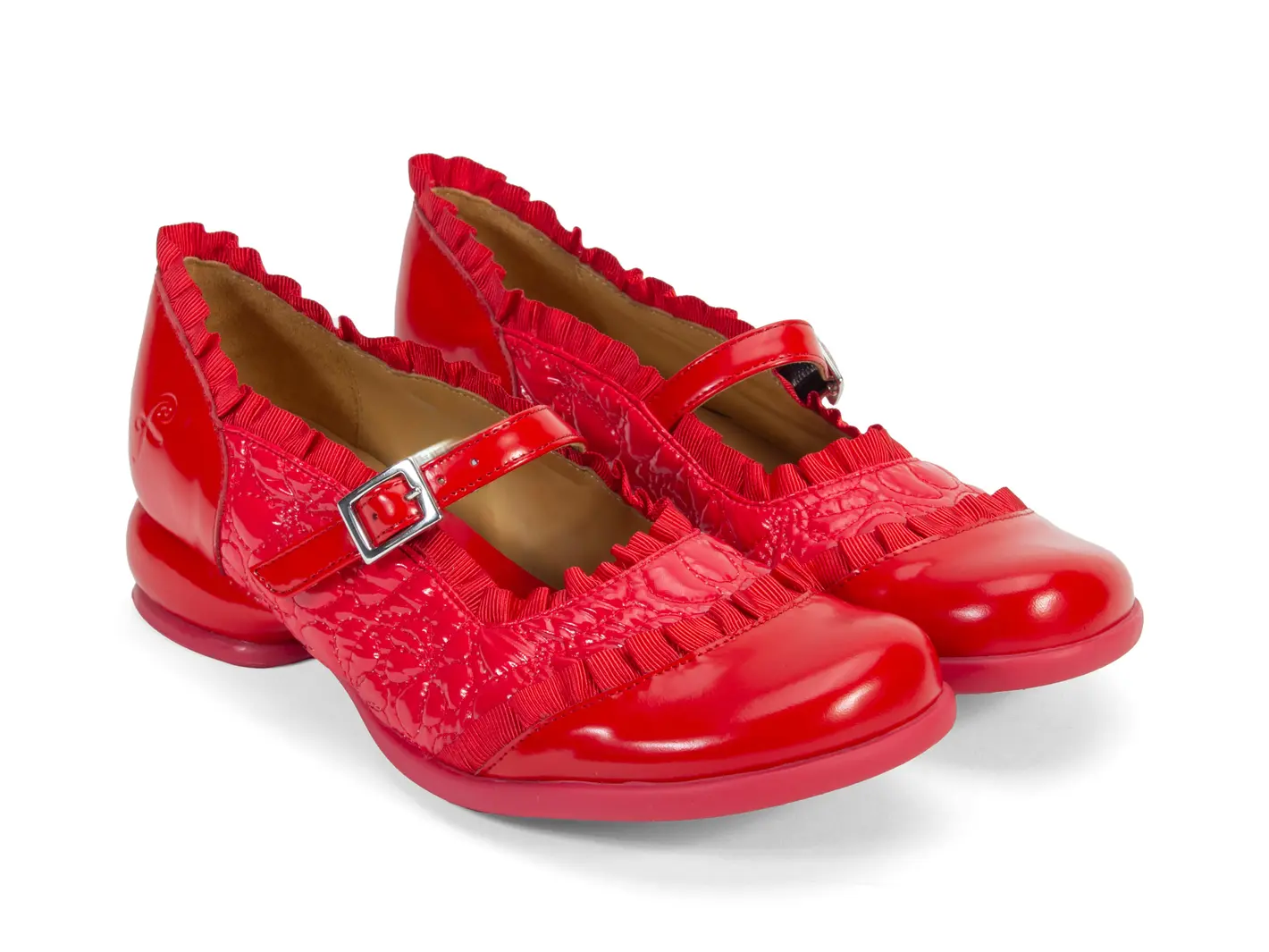 John Fluevog Sandz Charles IX Avec Surpiqûre Et Volants