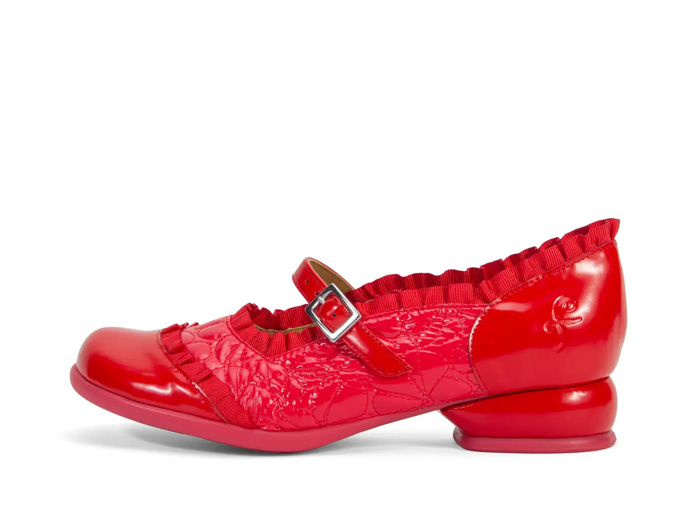 john fluevog Sandz Charles IX avec surpiqûre et volants