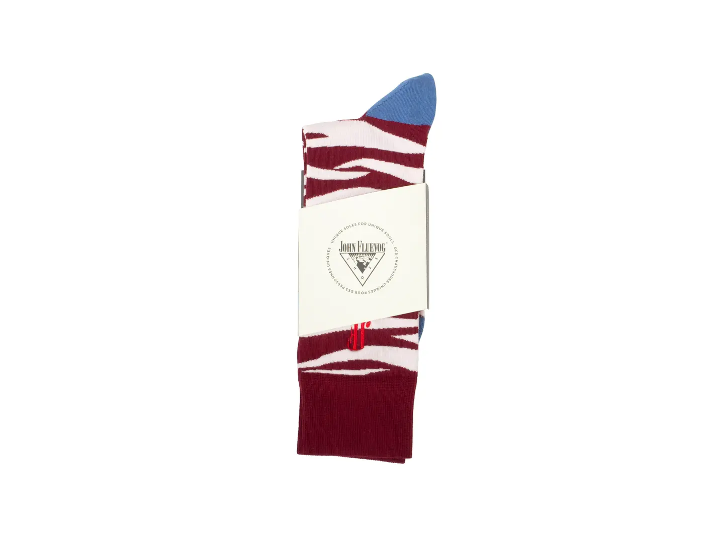 John Fluevog Sargent Vog Socks Chaussette à Motif Zébré