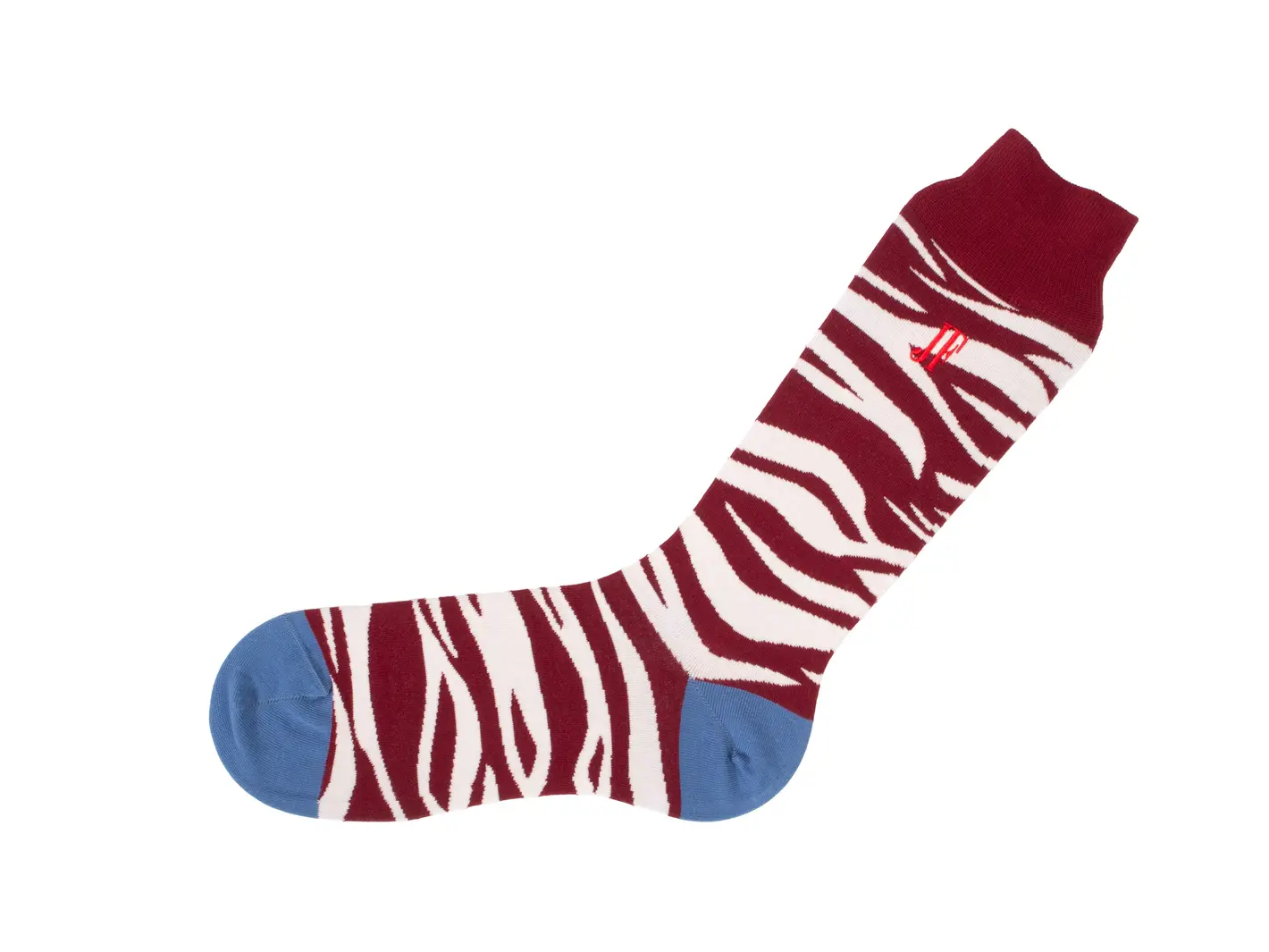 John Fluevog Sargent Vog Socks Chaussette à Motif Zébré