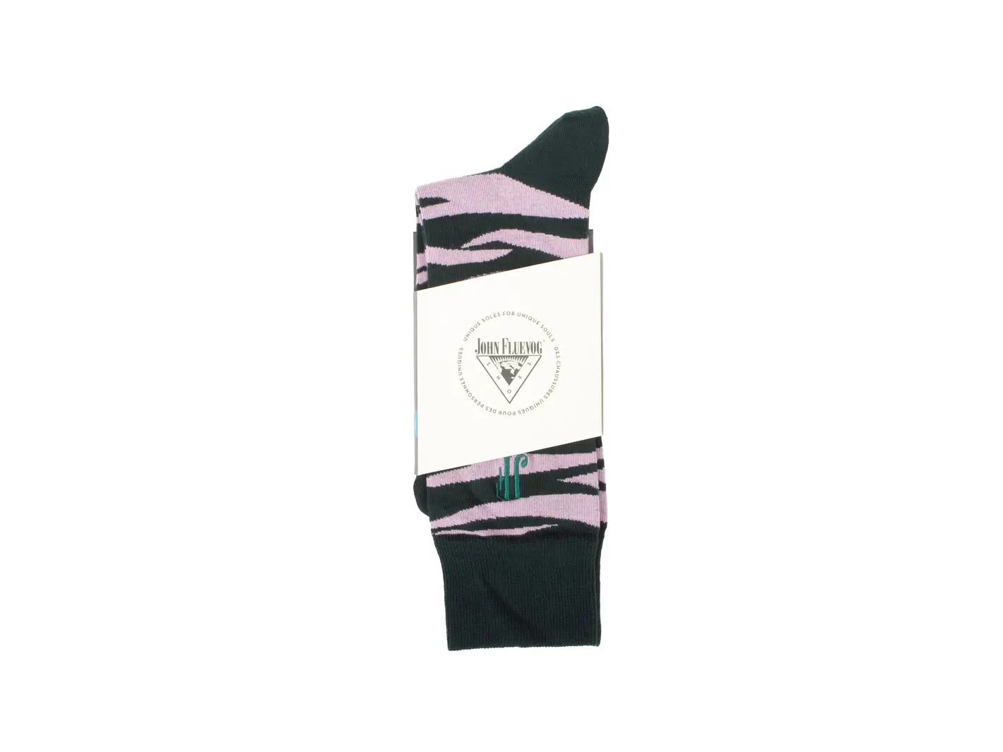 John Fluevog Sargent Vog Socks Chaussette à Motif Zébré