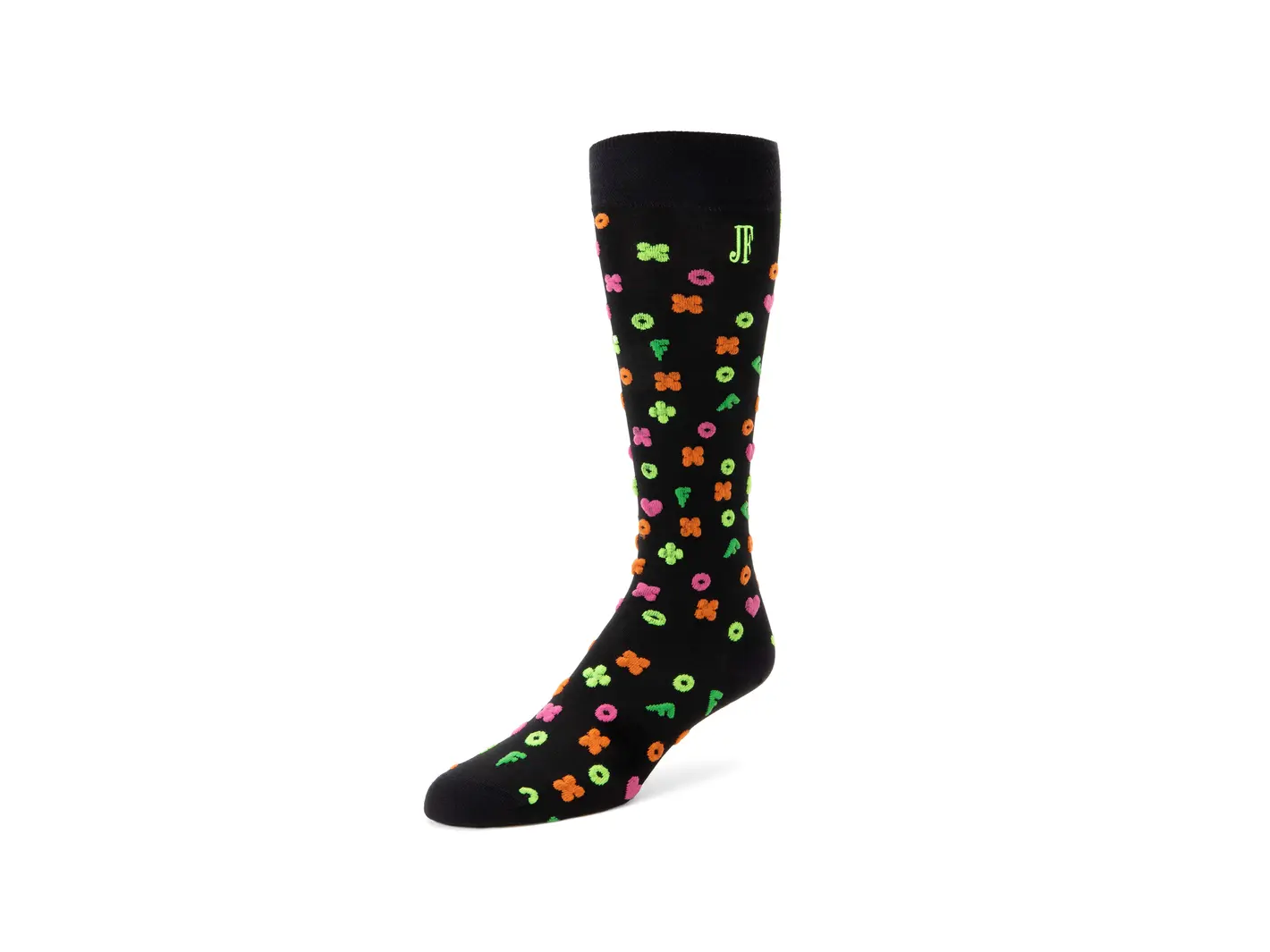 john fluevog Soki Chaussette au genou à motifs duveteux