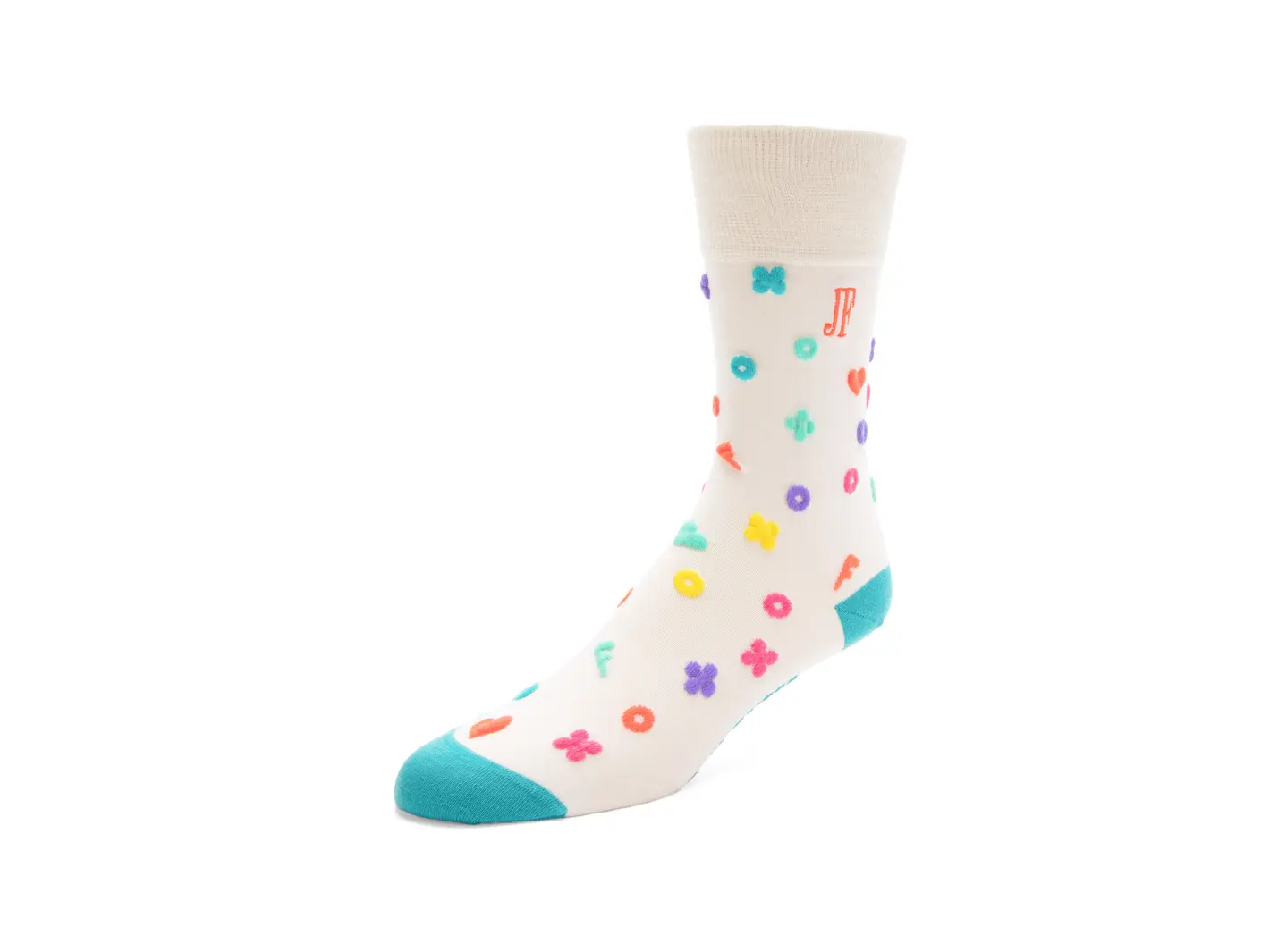 john fluevog Timmy Vog Socks Chaussette à logos duveteux