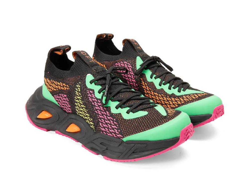 John Fluevog Velocity Prism Chaussure De Sport En Tricot Respirant