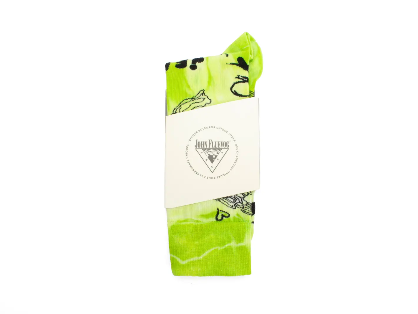John Fluevog Wolfie Vog Socks Chaussette à Graffitis