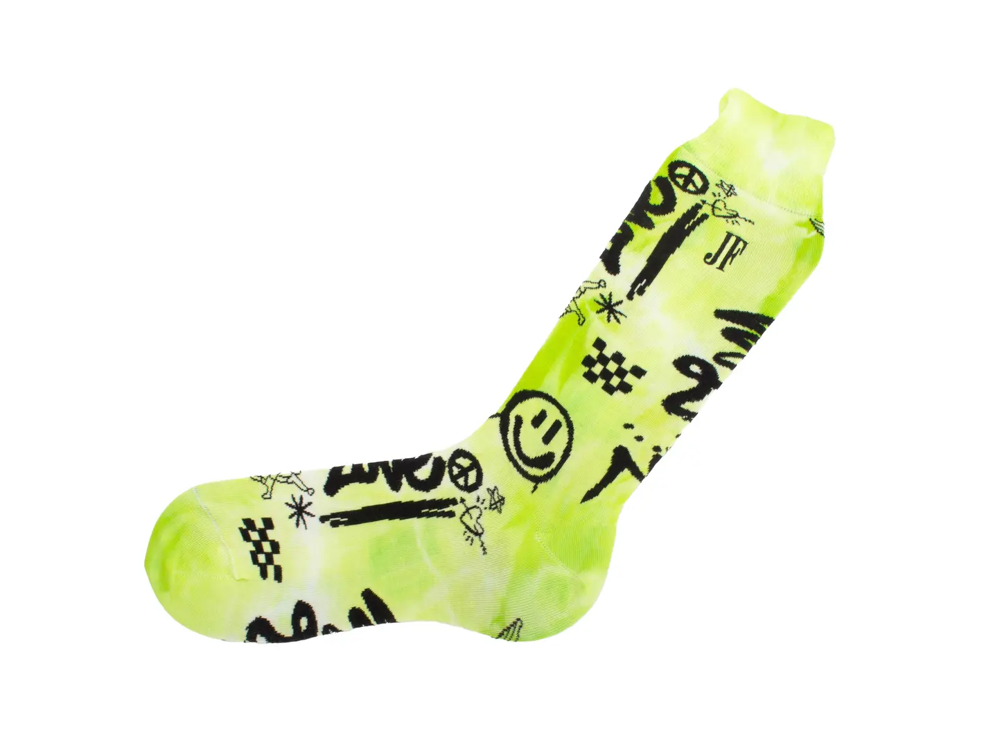 John Fluevog Wolfie Vog Socks Chaussette à Graffitis