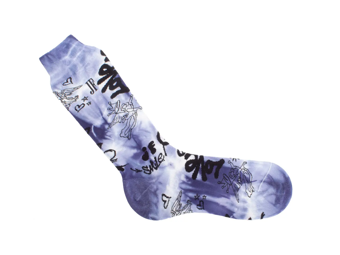 John Fluevog Wolfie Vog Socks Chaussette à Graffitis