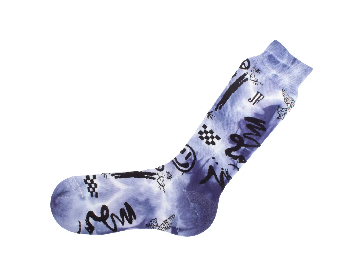 John Fluevog Wolfie Vog Socks Chaussette à Graffitis