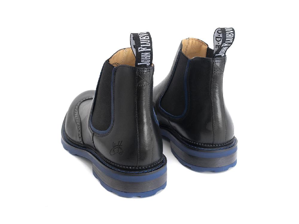 John Fluevog Zedkiel Bottine Cambrée Bout Golf Perforé