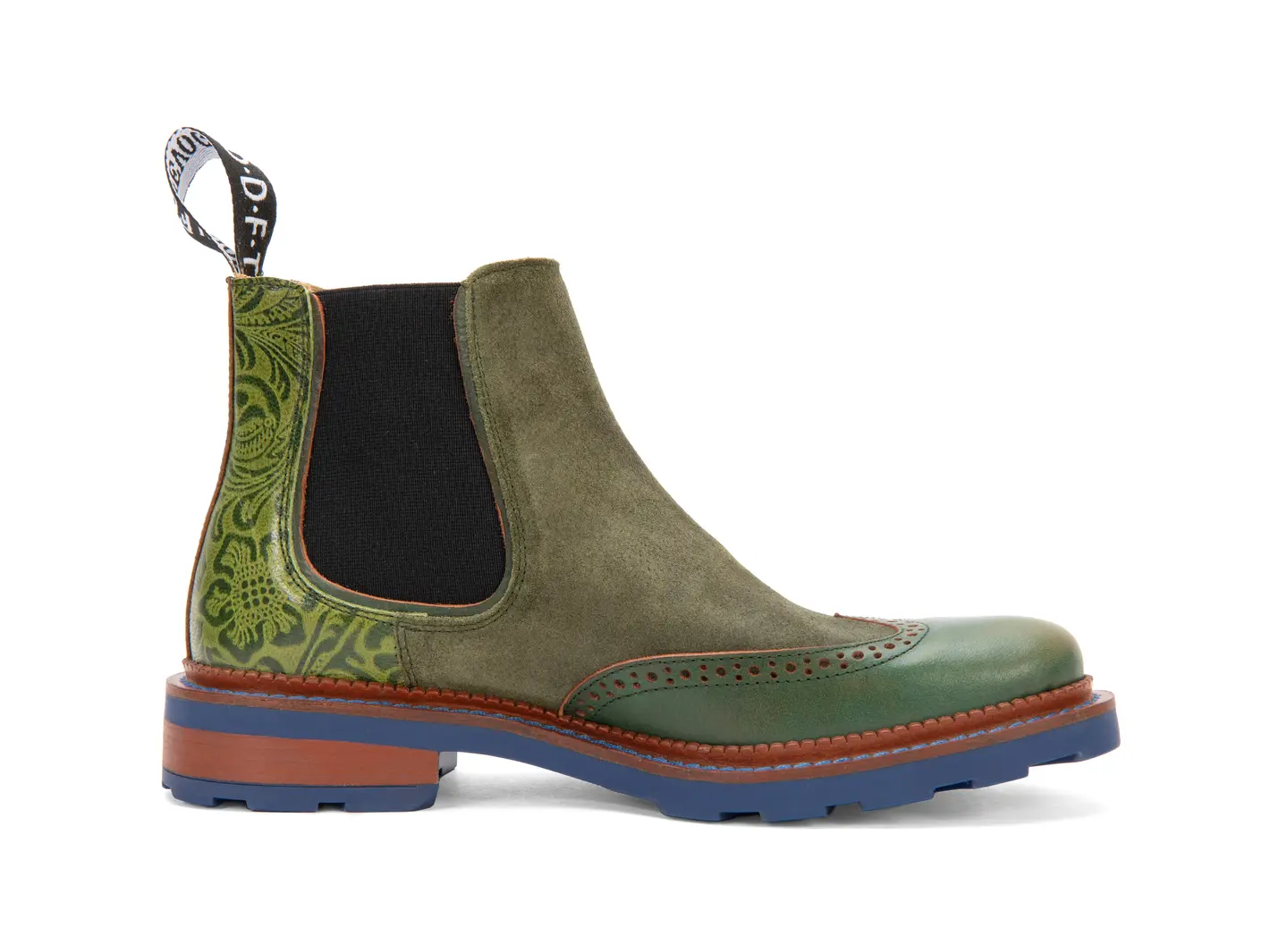 John Fluevog Zedkiel Bottine Cambrée Bout Golf Perforé